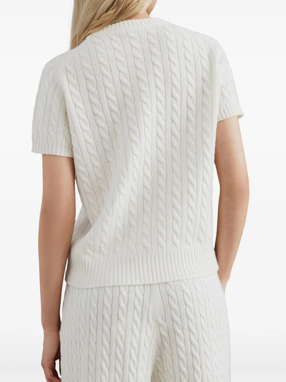 BRUNELLO CUCINELLI WOMEN'S IVORY CABLE KNIT SWEATER