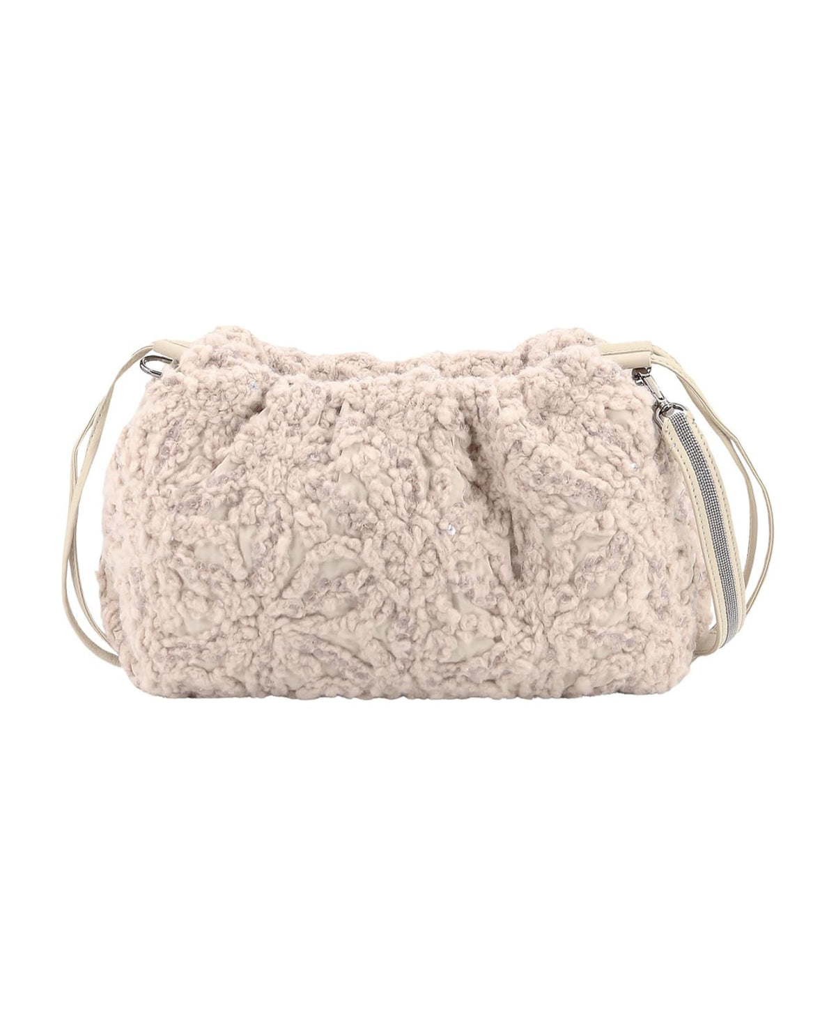 BRUNELLO CUCINELLI WOMEN'S FEATHER TEXTURED SHOULDER BAG
