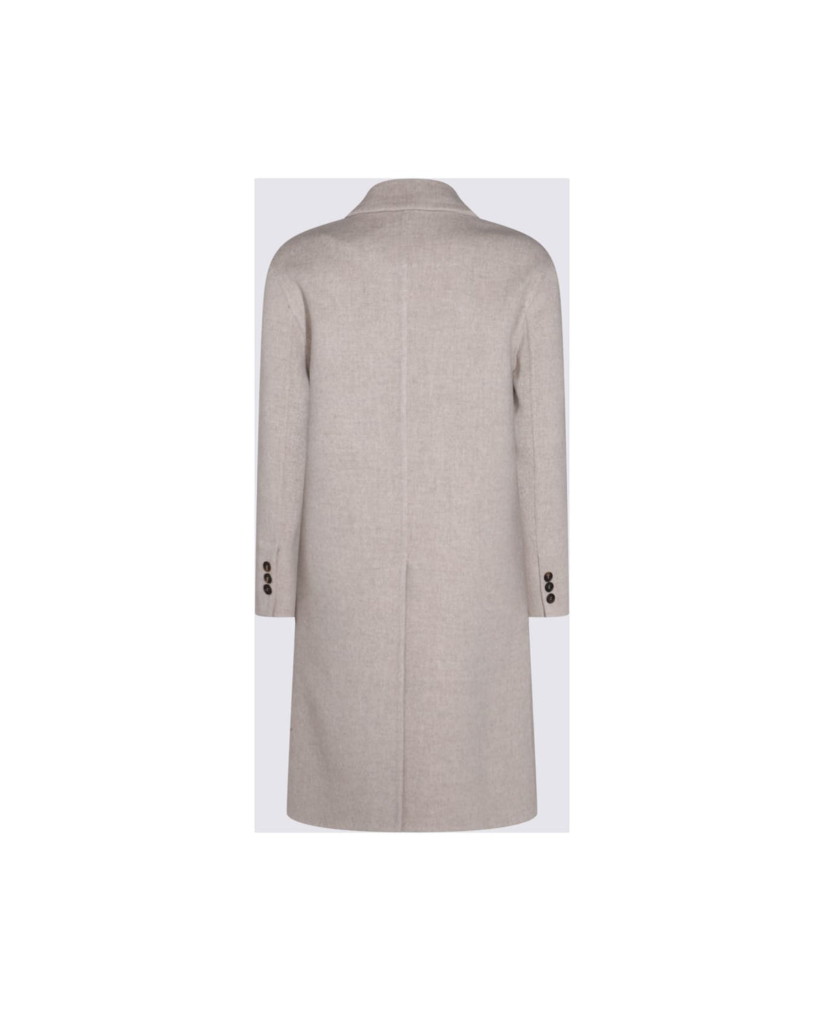 BRUNELLO CUCINELLI WOMEN'S COLD WHITE WOOL DOUBLE BREASTED JACKET