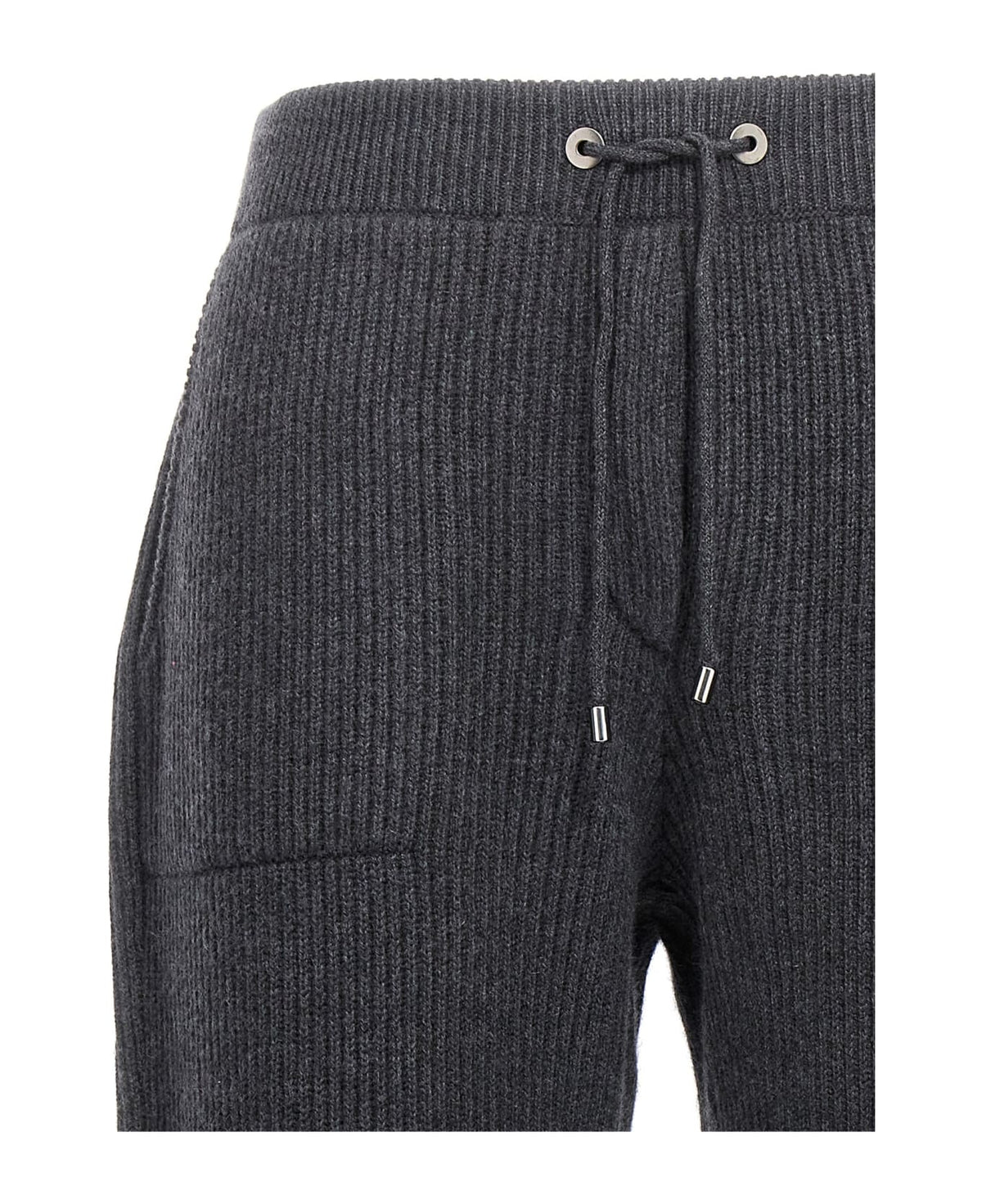 BRUNELLO CUCINELLI WOMEN'S DARK GREY CASHMERE JOGGER PANTS