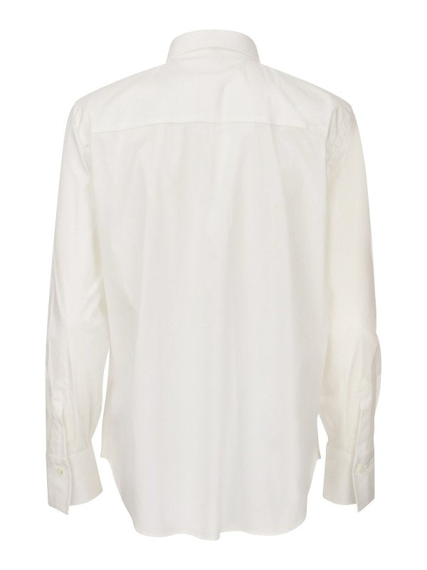 BRUNELLO CUCINELLI WOMEN'S WHITE TAILORED BUTTON-UP SHIRT