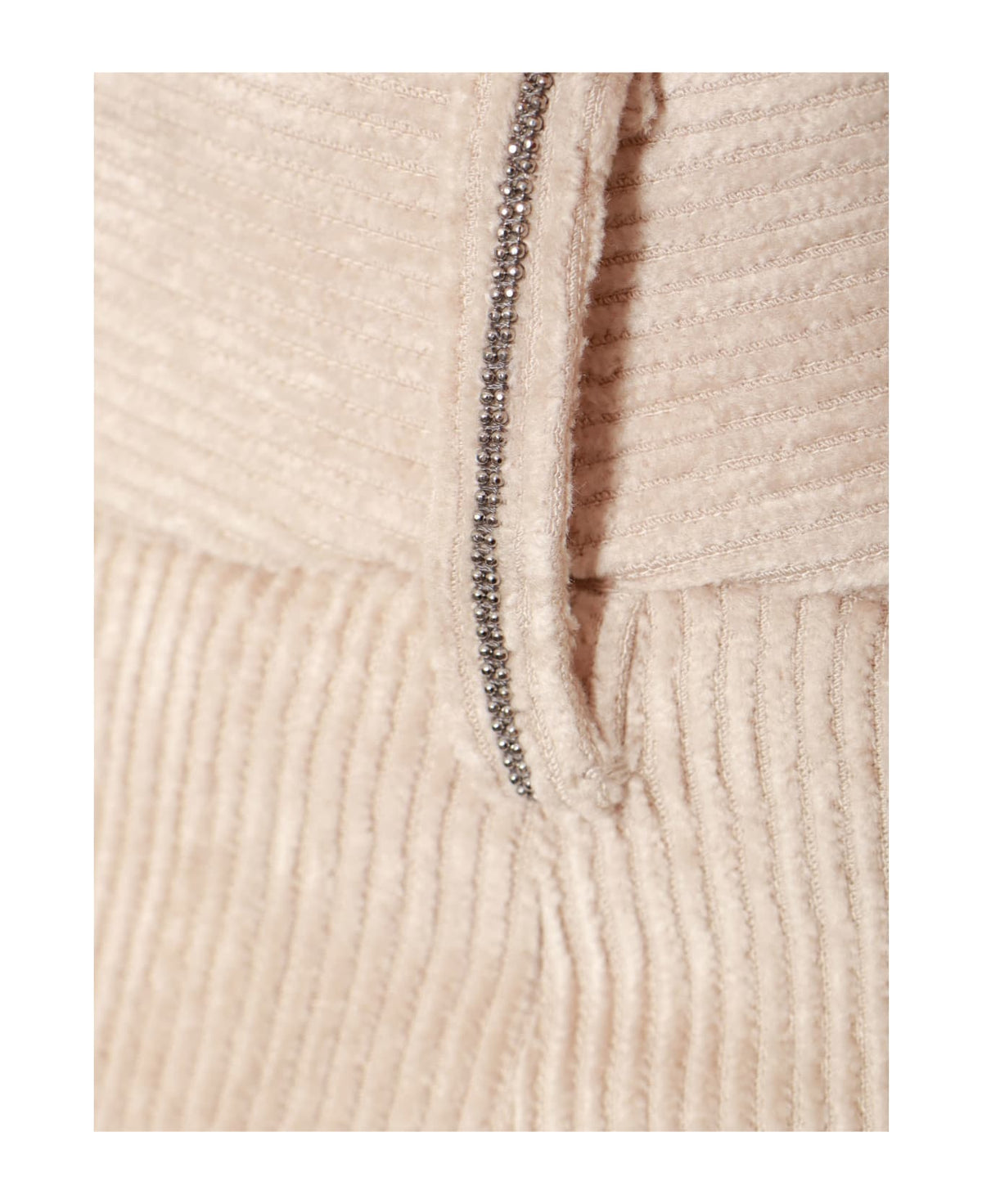 BRUNELLO CUCINELLI WOMEN'S LIGHT BEIGE PLEATED TROUSERS