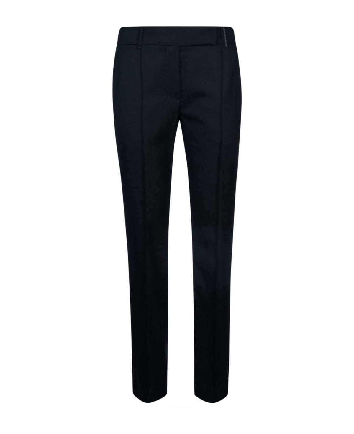 BRUNELLO CUCINELLI WOMEN'S BLACK TAILORED TROUSERS