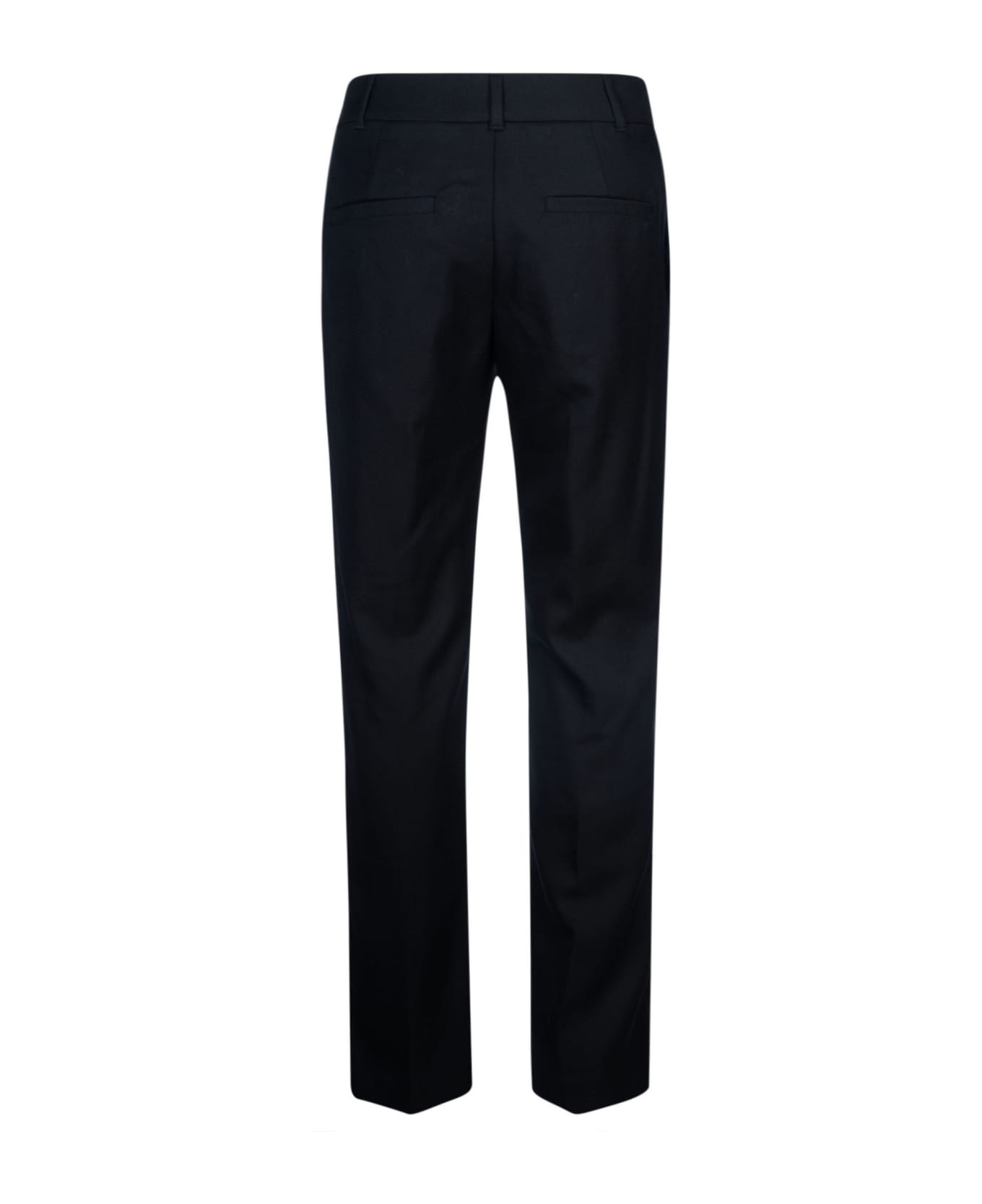 BRUNELLO CUCINELLI WOMEN'S BLACK TAILORED TROUSERS