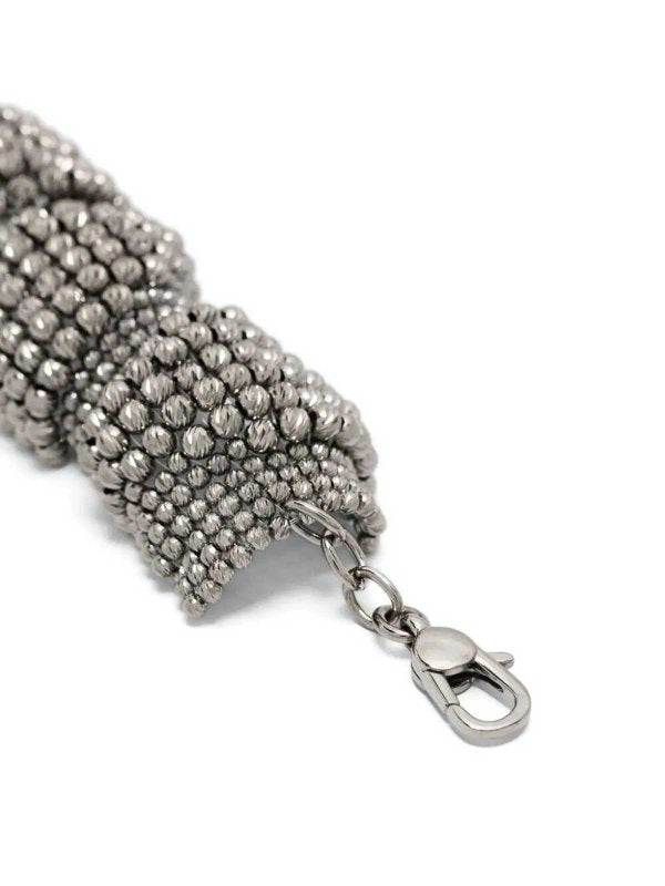 BRUNELLO CUCINELLI WOMEN'S SILVER TEXTURED BEADED BRACELET
