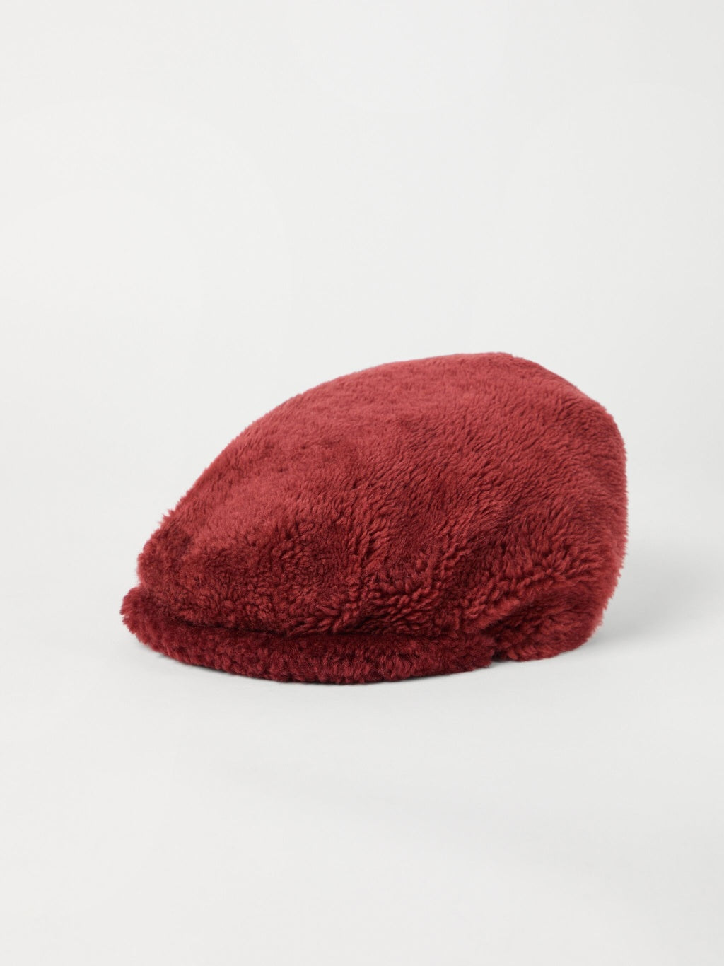 BRUNELLO CUCINELLI WOMEN'S RED FAUX FUR HAT