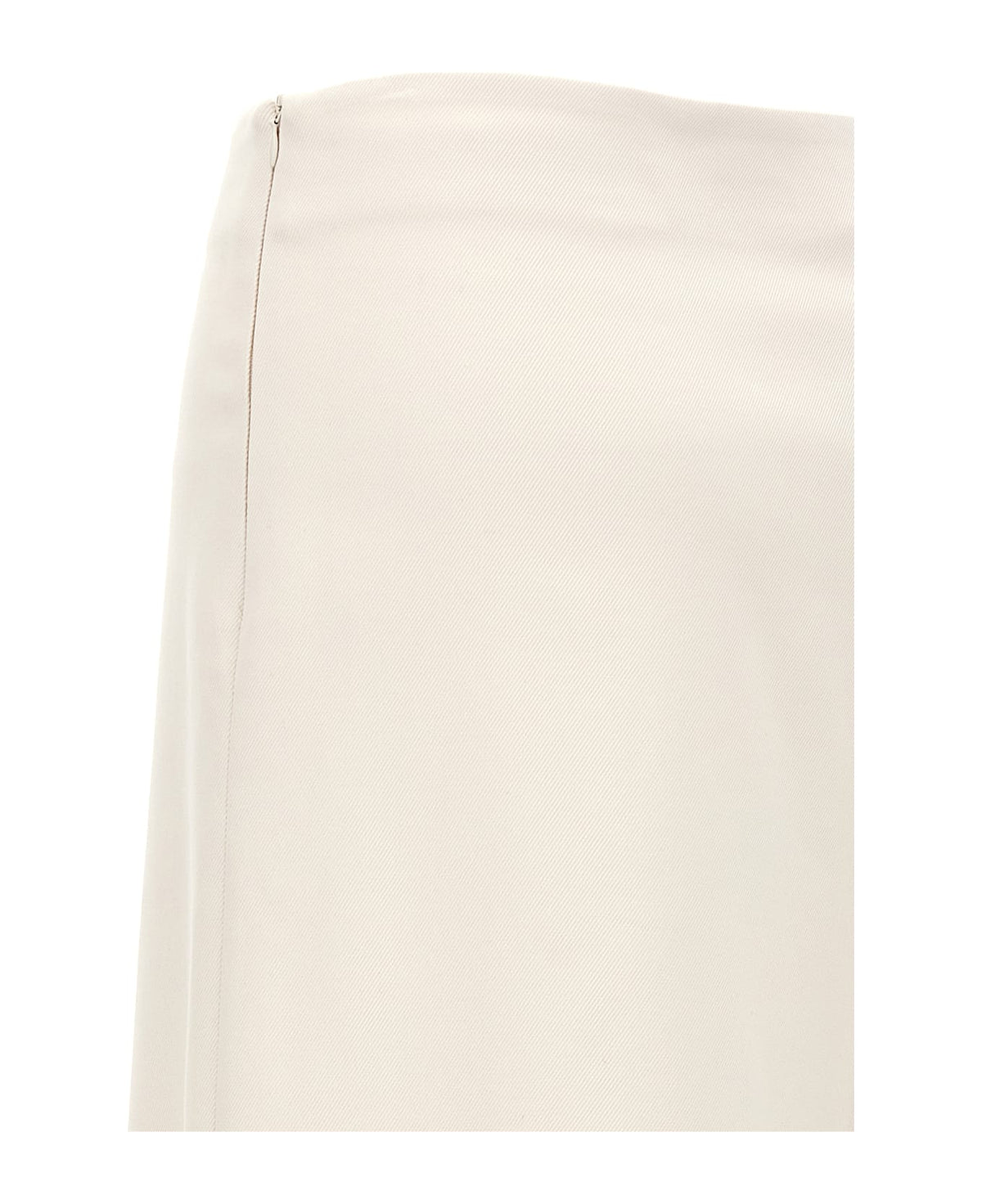 BRUNELLO CUCINELLI WOMEN'S SNOW WHITE ASYMMETRIC COTTON SKIRT