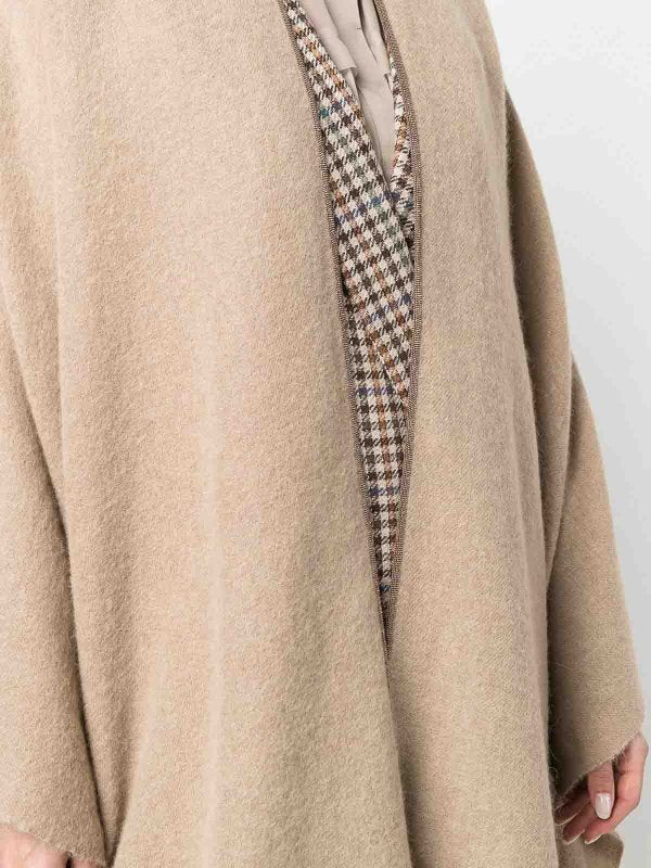 BRUNELLO CUCINELLI WOMEN'S BEIGE FRINGED OVERSIZED SCARF