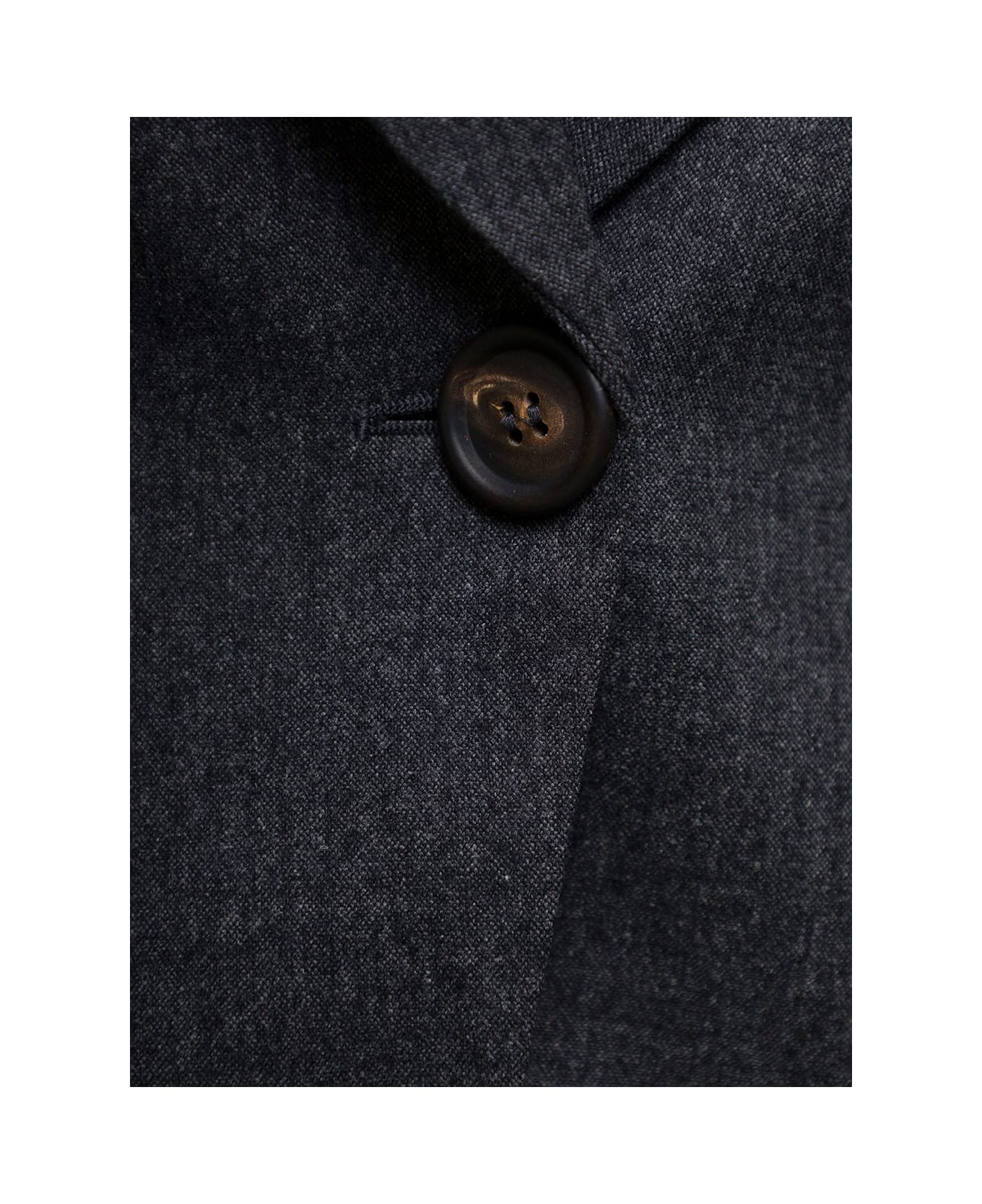 BRUNELLO CUCINELLI WOMEN'S DARK GREY TAILORED BLAZER