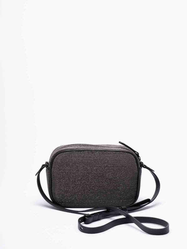 BRUNELLO CUCINELLI WOMEN'S ULTRABLACK LEATHER BEADED SHOULDER BAG