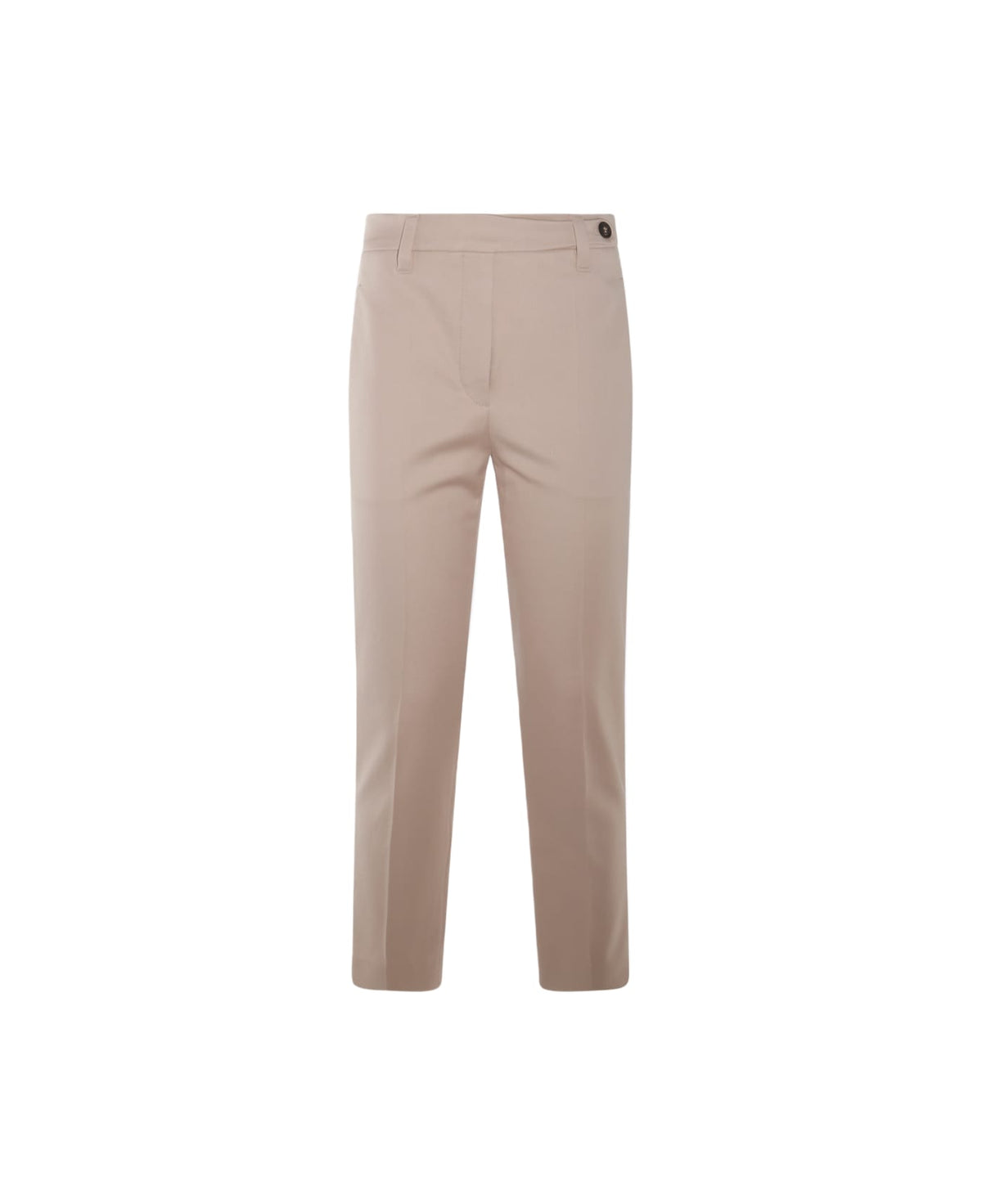 BRUNELLO CUCINELLI WOMEN'S SAND TAILORED CROPPED TROUSERS