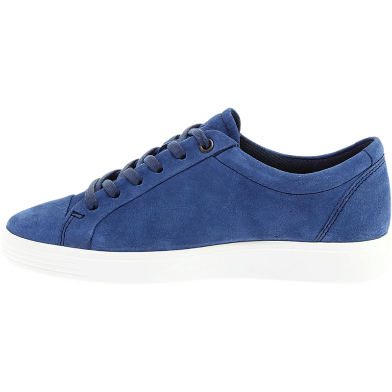 ECCO Women's Soft 7 Stitch Tie Sneaker - True Navy Leather