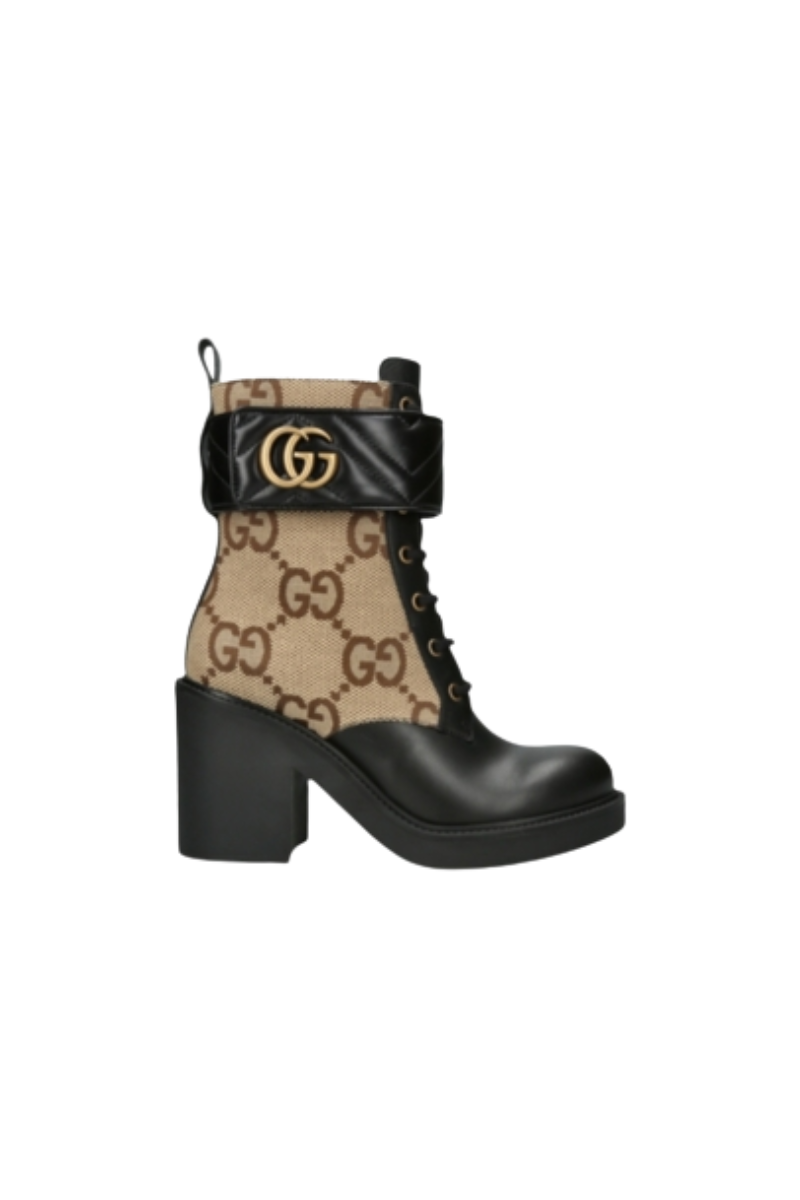 Gucci Marmont Black Leather Boots