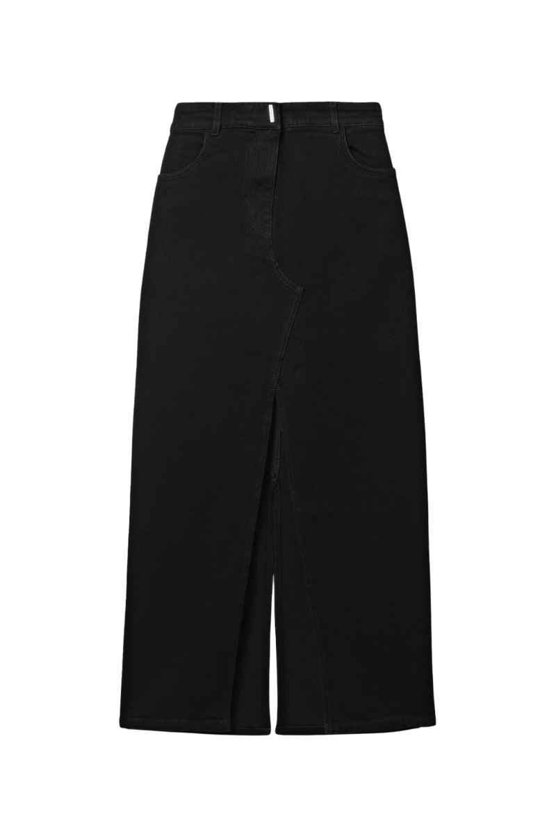 Givenchy Long Skirt With Front Split-Black