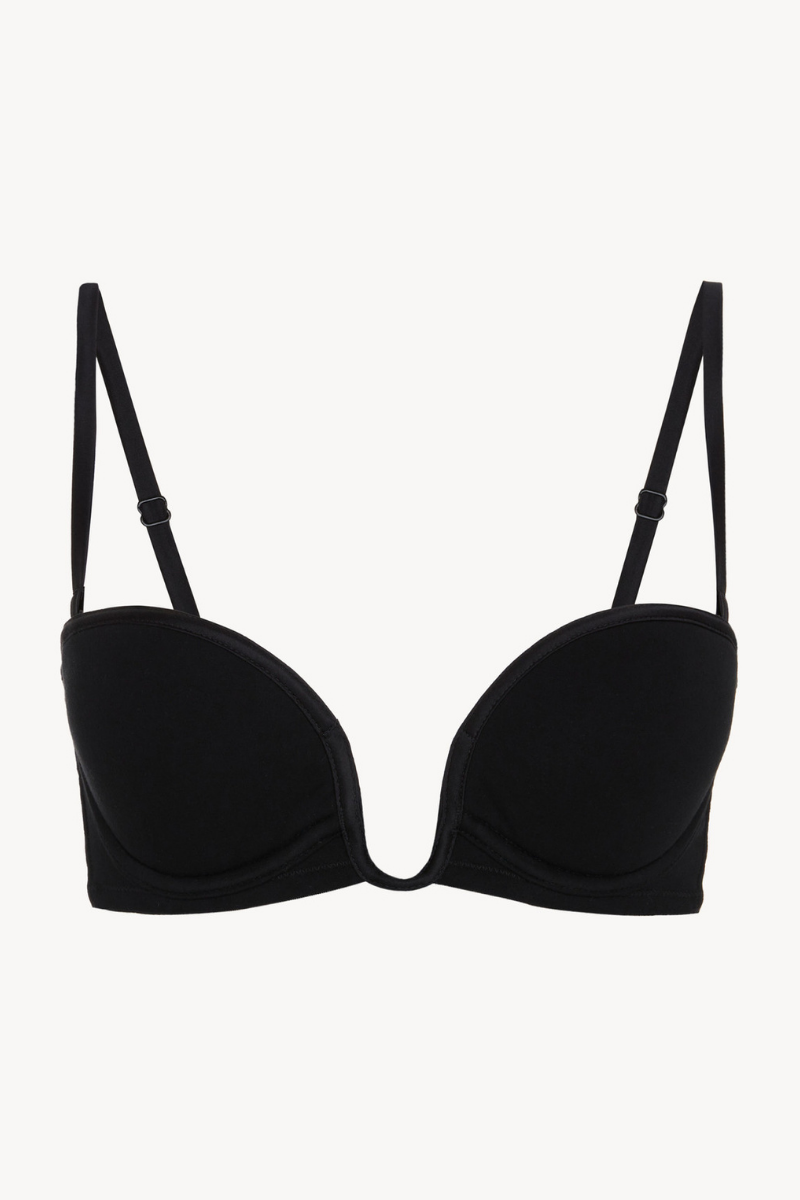 La Perla Onyx Bandeau Bra with Embroidered Tulle