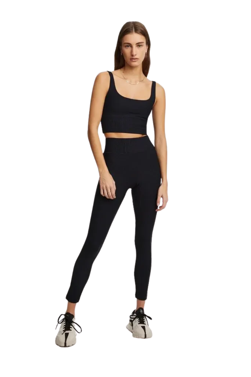 Bandier Rib Tempo Crop Black AA202187