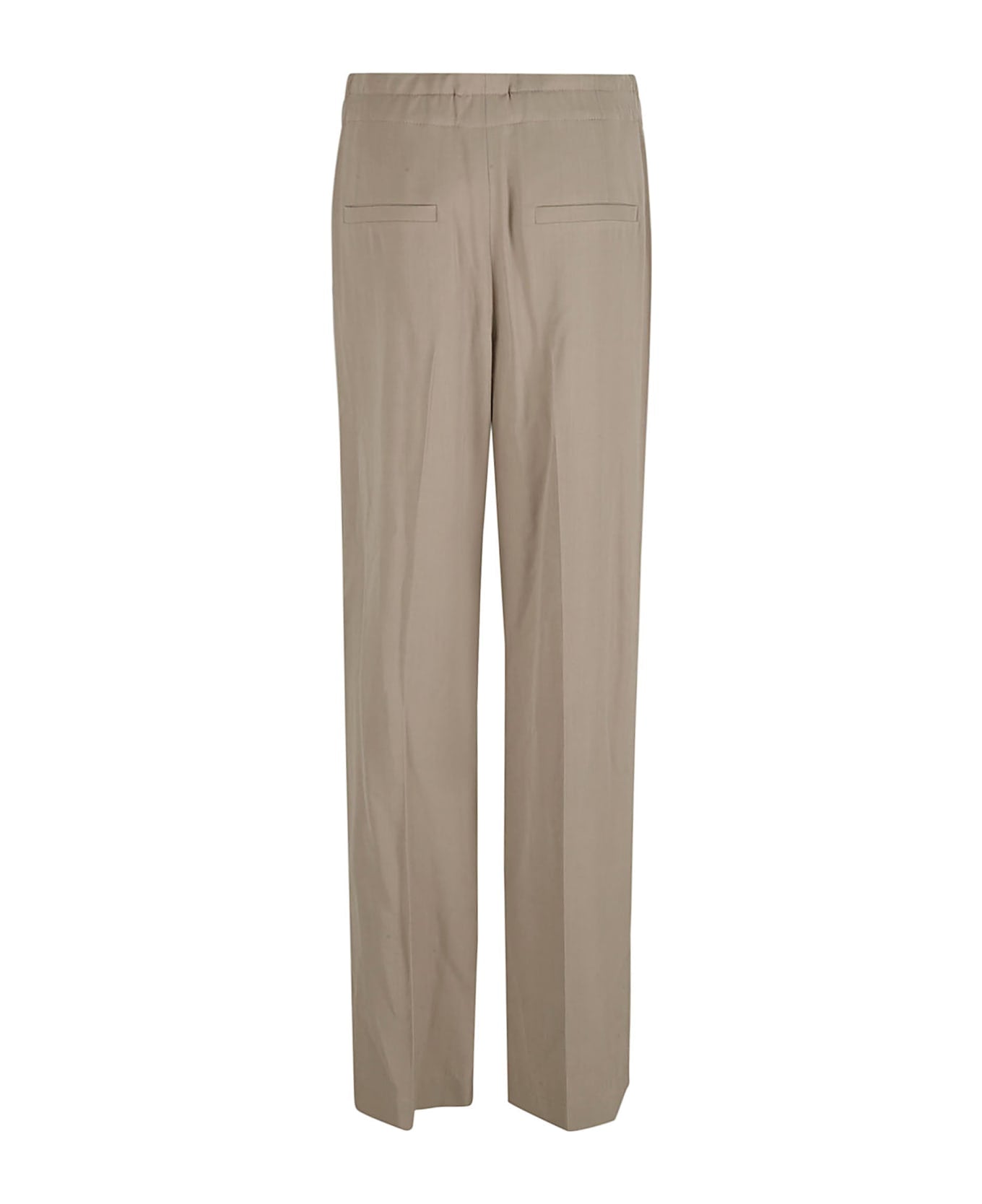 BRUNELLO CUCINELLI WOMEN'S BEIGE RELAXED STRAIGHT TROUSERS