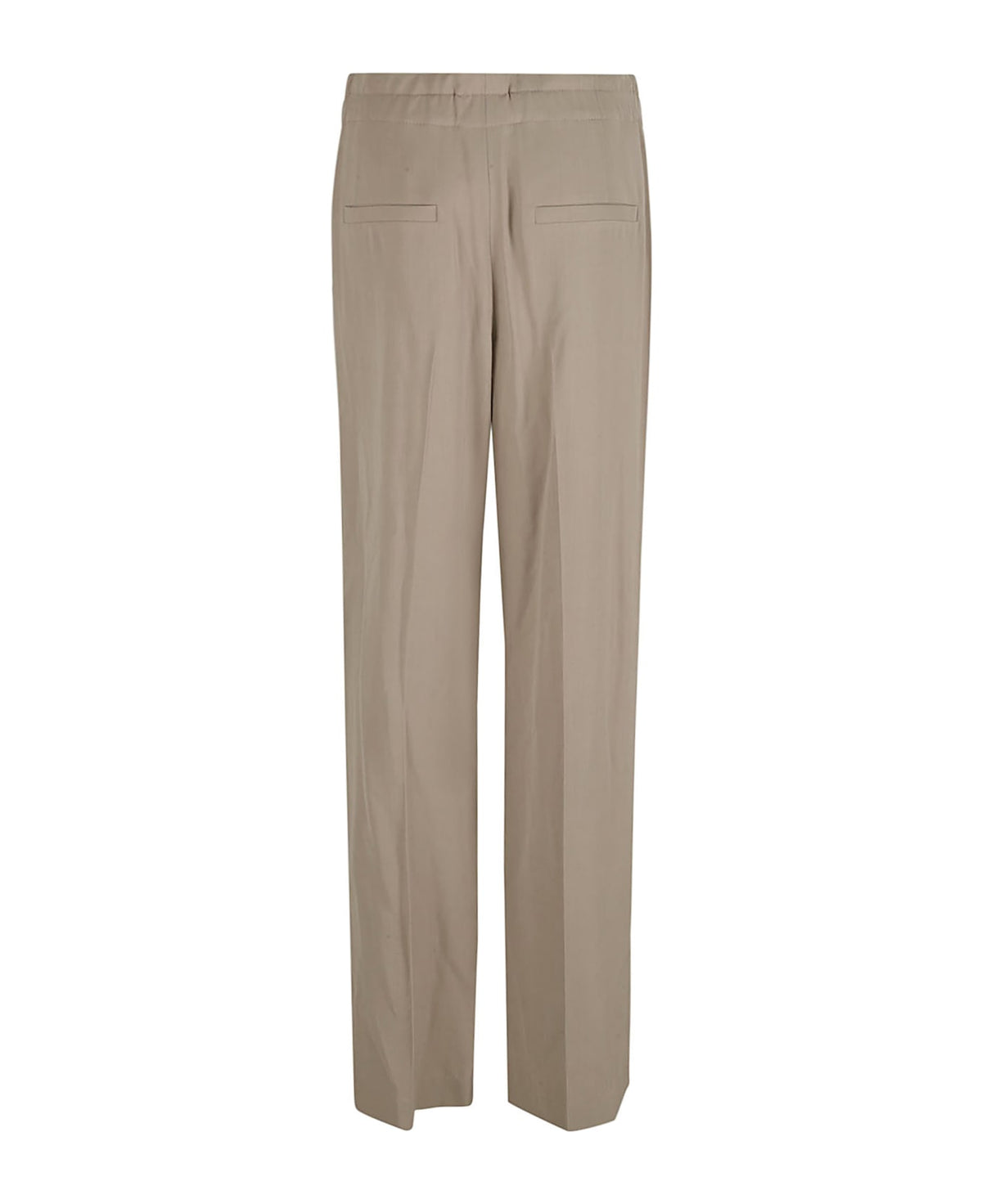 BRUNELLO CUCINELLI WOMEN'S BEIGE RELAXED STRAIGHT TROUSERS