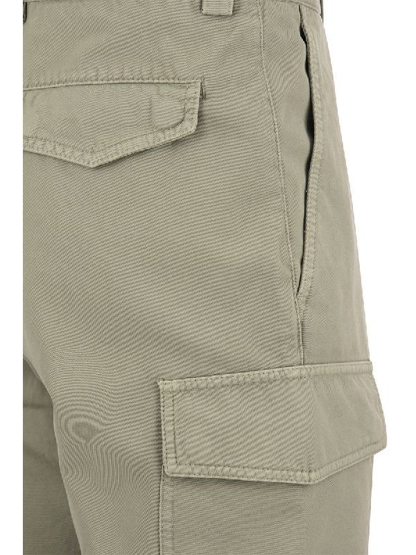 BRUNELLO CUCINELLI MEN'S KHAKI CARGO TROUSERS