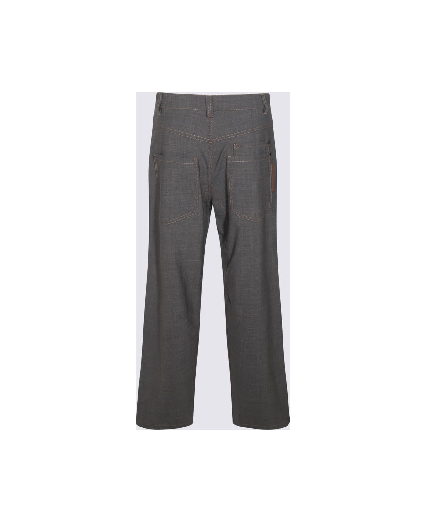 BRUNELLO CUCINELLI WOMEN'S MEDIUM GREY TAILORED TROUSERS