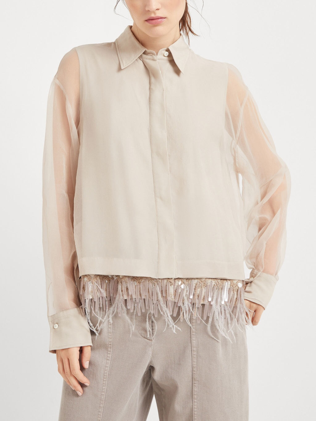 BRUNELLO CUCINELLI WOMEN'S SHIRT MF940RA116_C9643 NWT