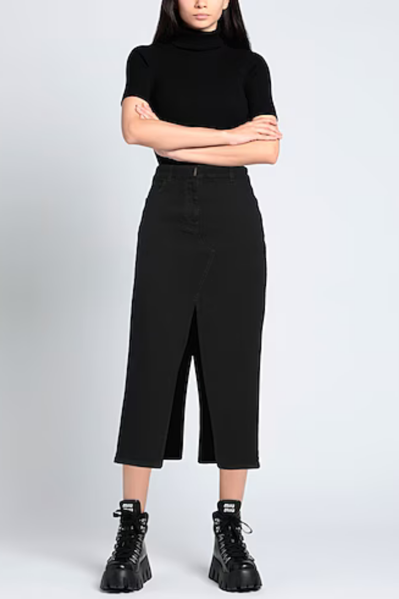 Givenchy Long Skirt With Front Split-Black