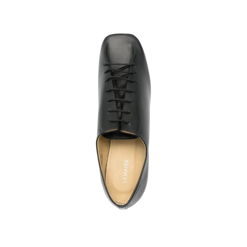 Womens | LEMAIRE Leather Derby Pumps BK999 Black