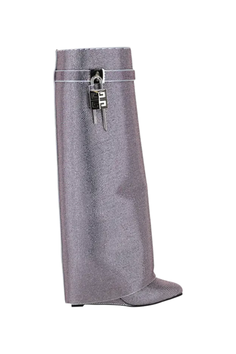 Givenchy Shark Lock Ankle Boots 90Mm_Lavender