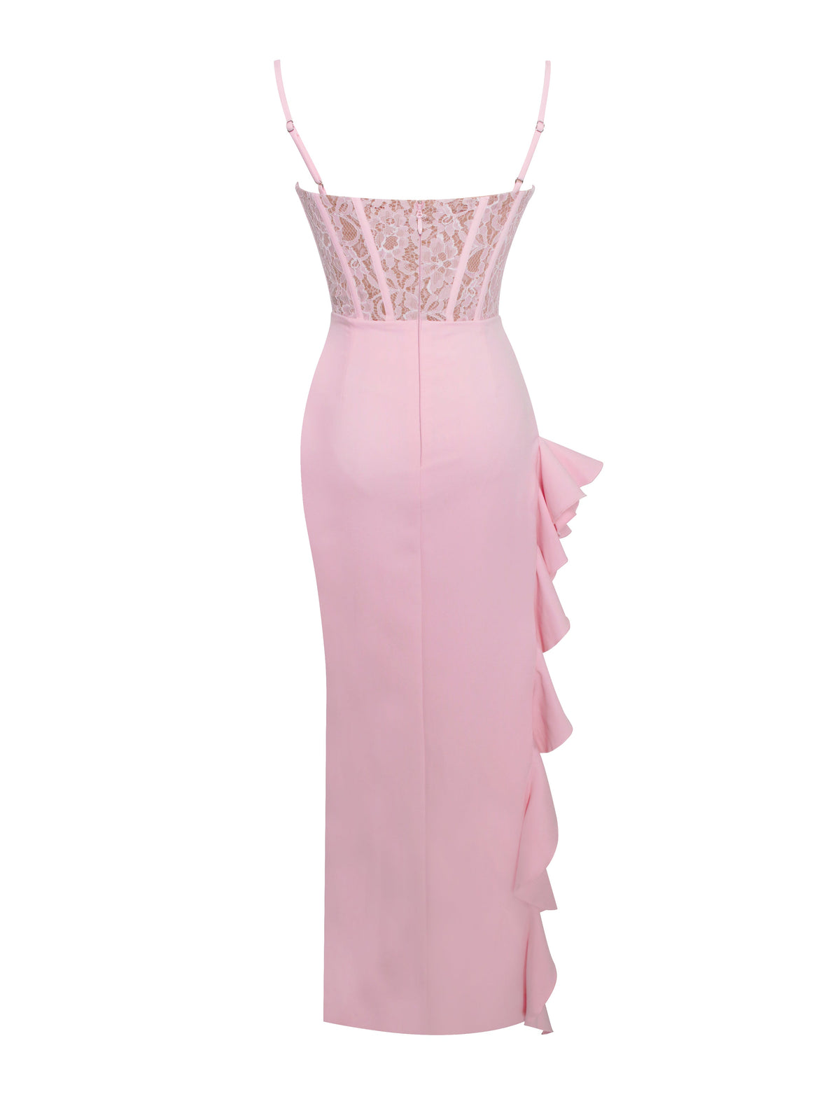 Junia Pink Lace Corset Maxi Dress (Archive Sale)