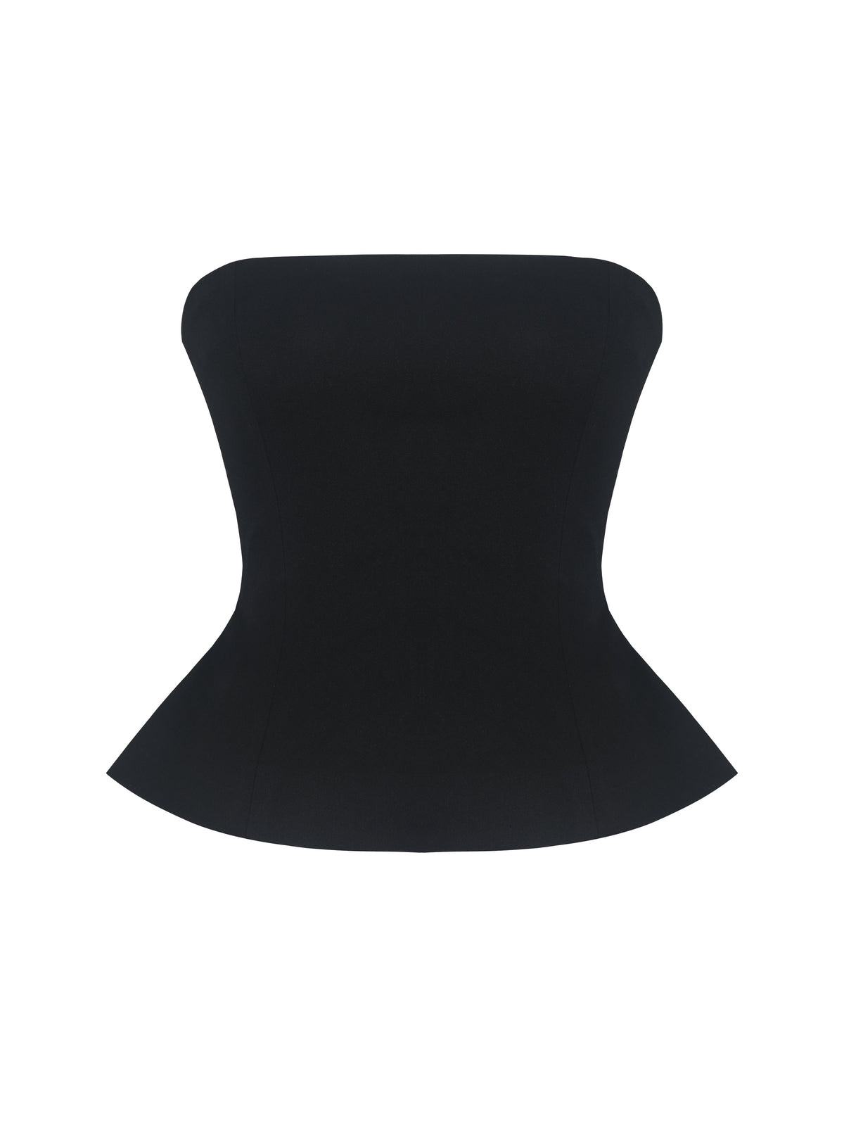 Quinette Black Peplum Top with Beaded Asymmetrical Cape