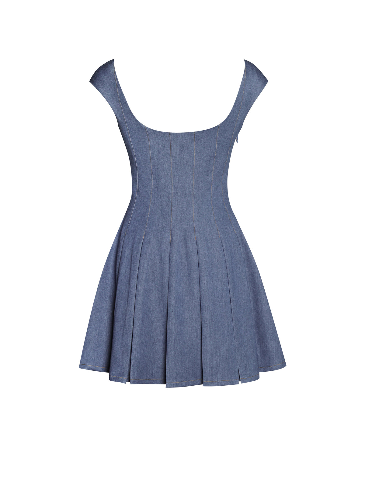 Sada Pleated Denim Mini Dress (Archive Sale)