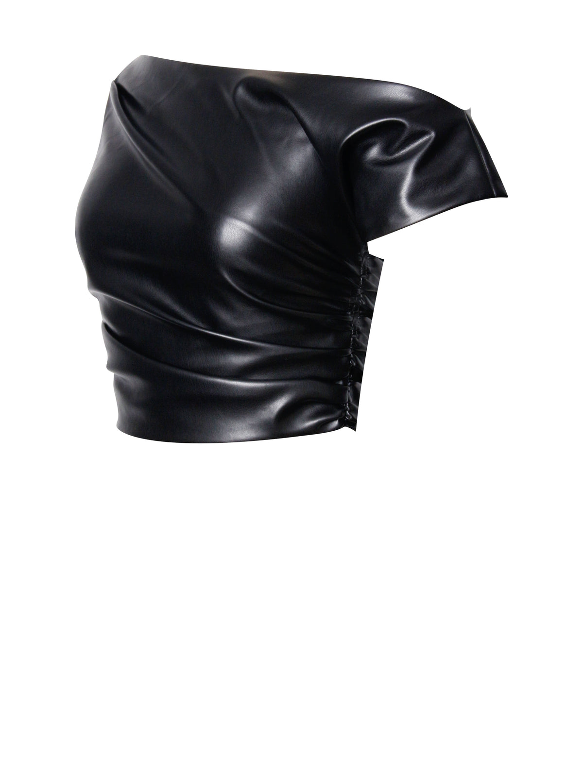 Yara Vegan Leather Slash Neck Tank Top (Archive Sale)