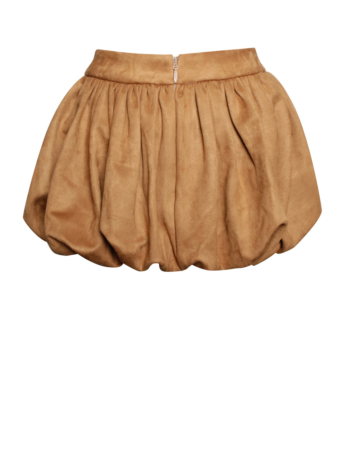 Yuna Brown Suede Bubble Hem Skirt (Archive Sale)