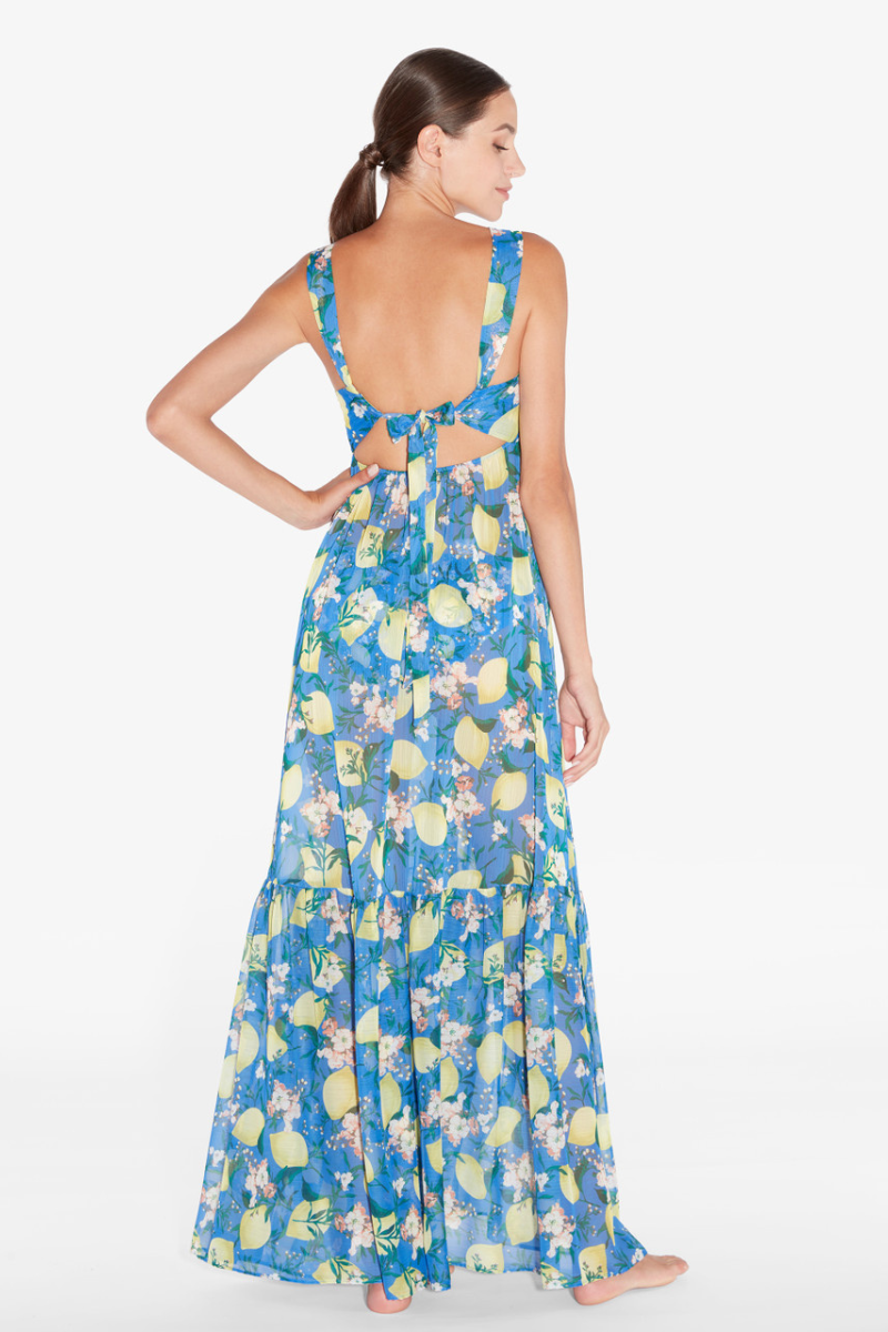 La Perla Amalfi Twist Long Dress in Blue