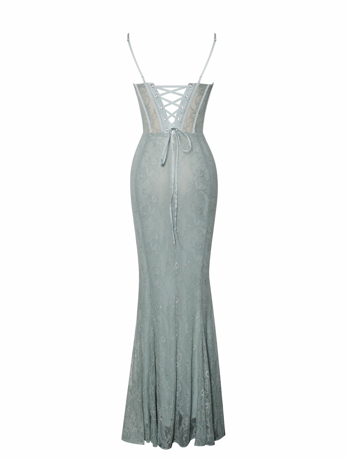 Janelle Green Sweetheart Mermaid Lace Maxi Dress (Archive Sale)