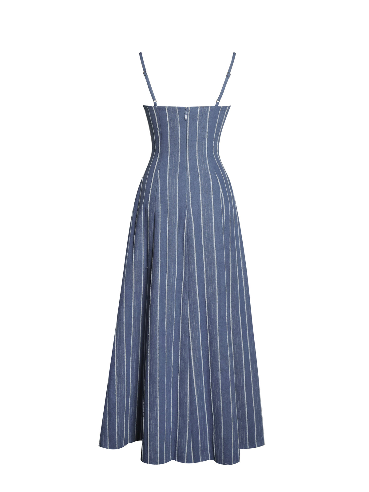 Abygail Stripe Cotton Denim Maxi Dress (Archive Sale)