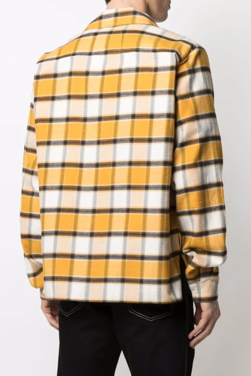 RHUDE Check Button-Down Shirt - Yellow