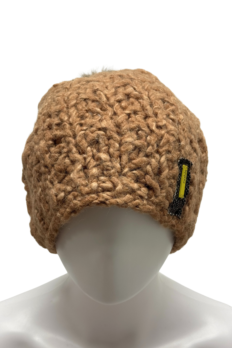Nobis Jaylen Wool Fisherman Beanie - Brown/Gold