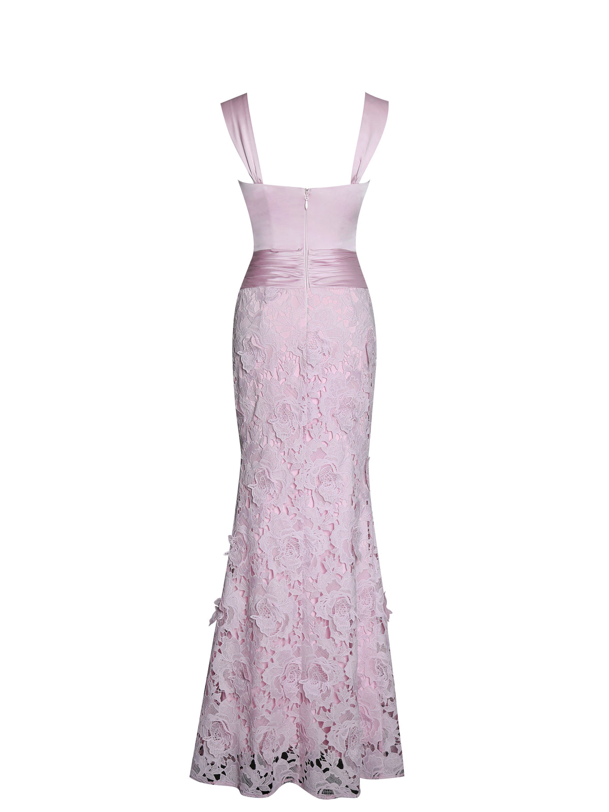 Dahlia Pink Floral Lace Mermaid Gown (Archive Sale)