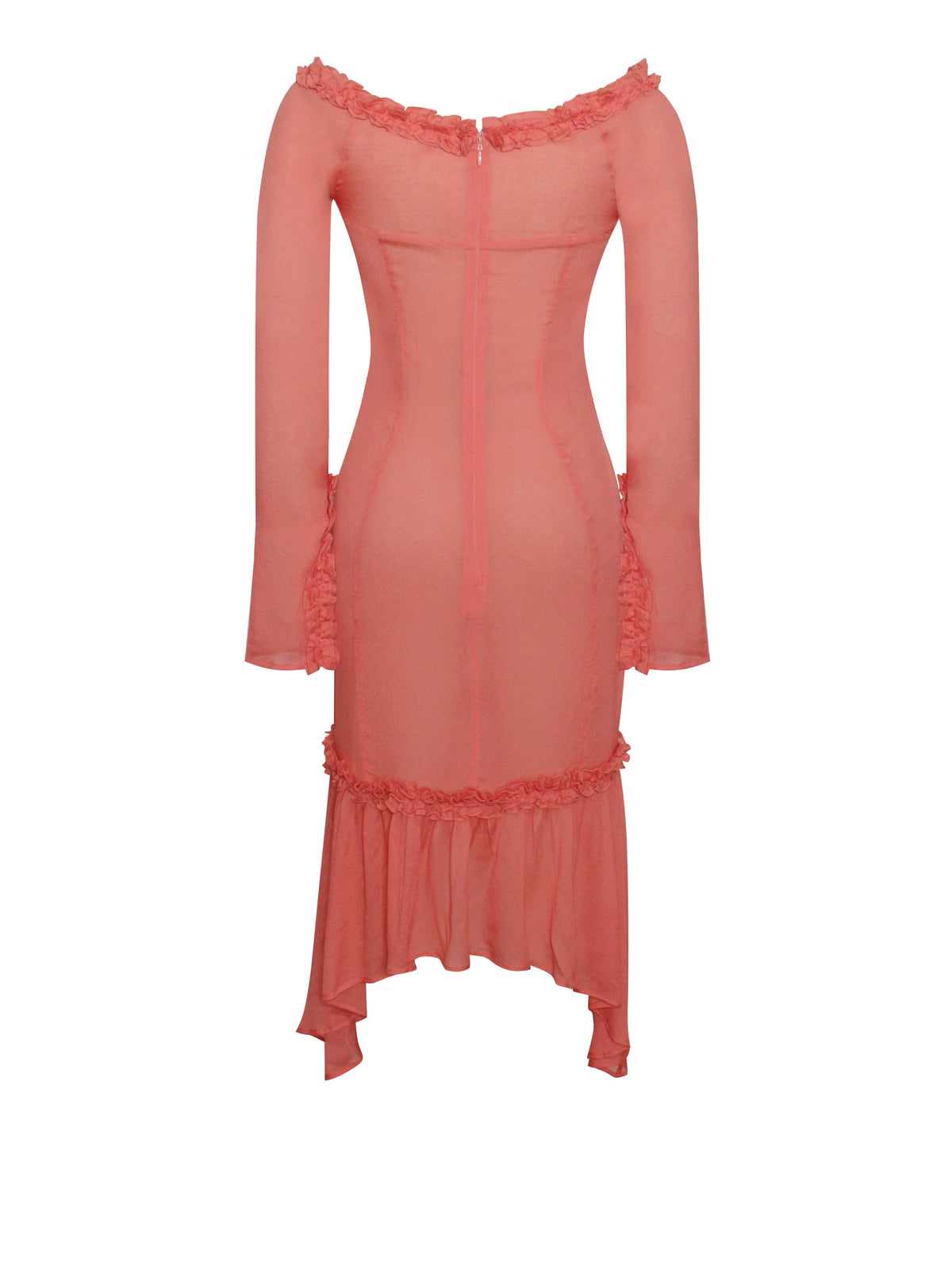 Fiorella Rosy Mauve Satin Rayon Midi Dress (Archive Sale)