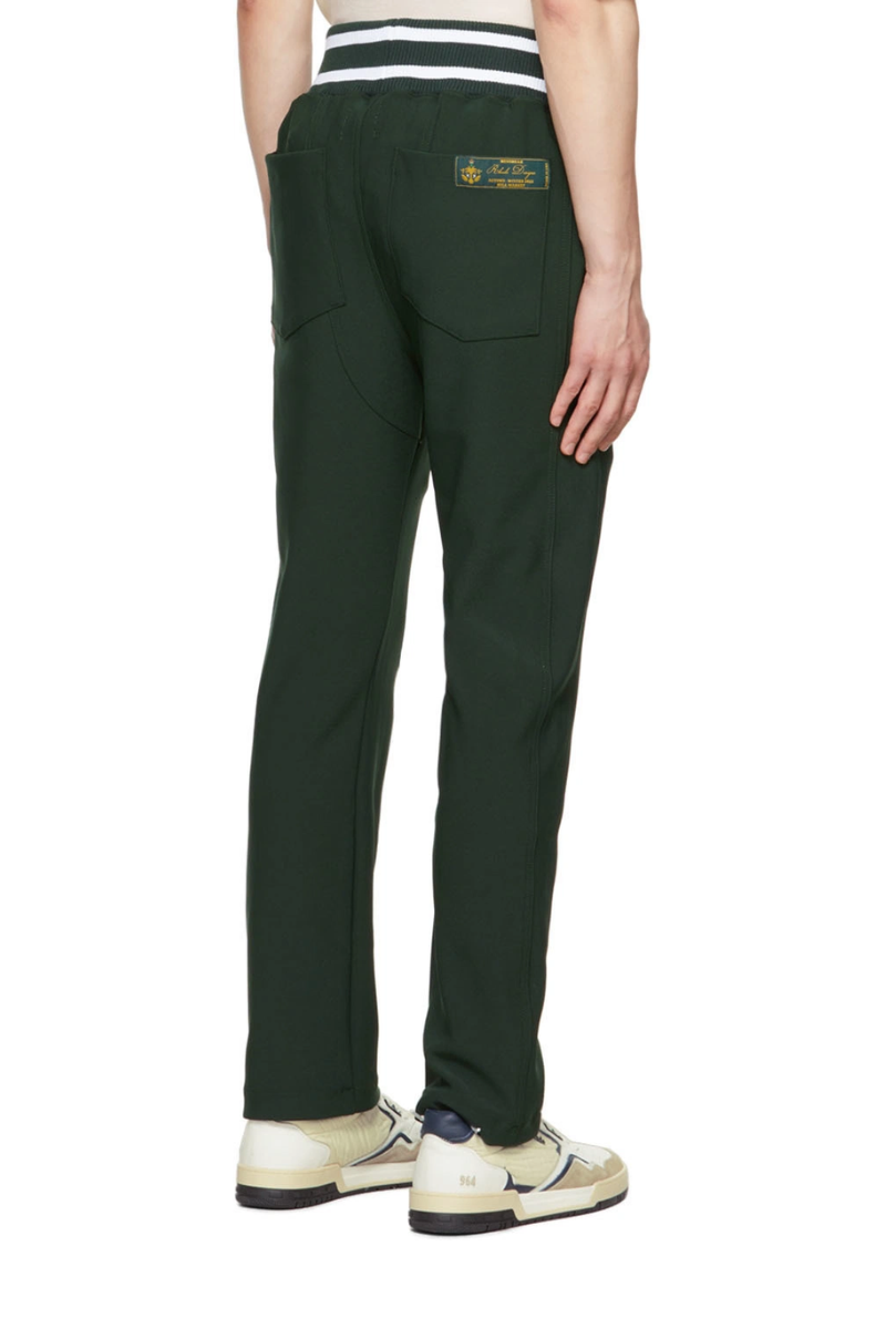 RHUDE Green Embroidered Lounge Pants