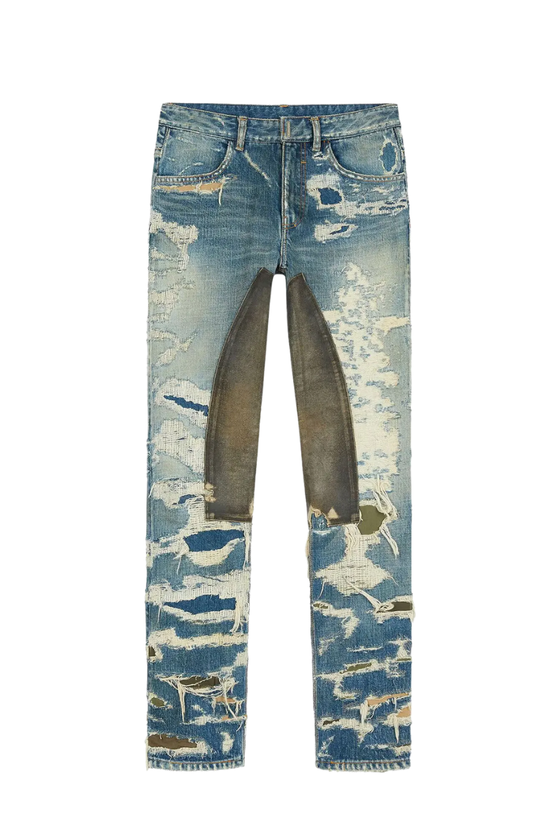 Givenchy Vintage Distress Denim Medium Blue BM50VH5Y5Z