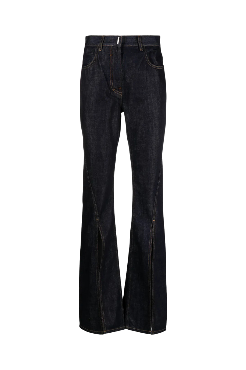 Givenchy Front Split Boot Cut Trousers-Black