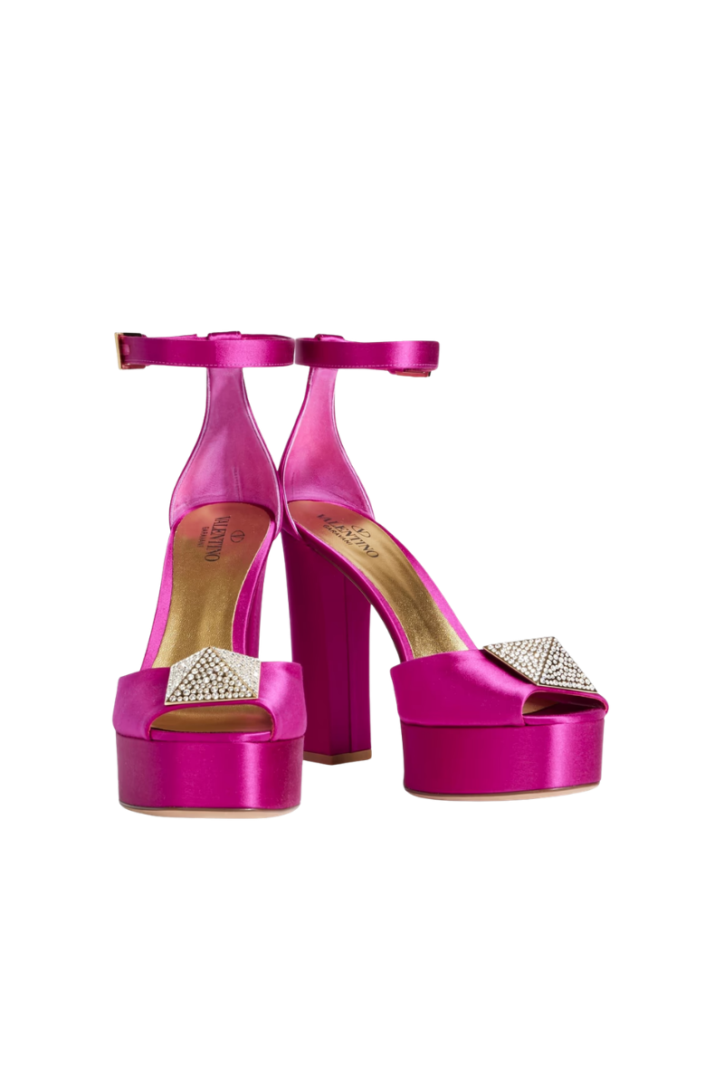 Valentino Garavani One Stud 120mm Platform Pumps In Pink