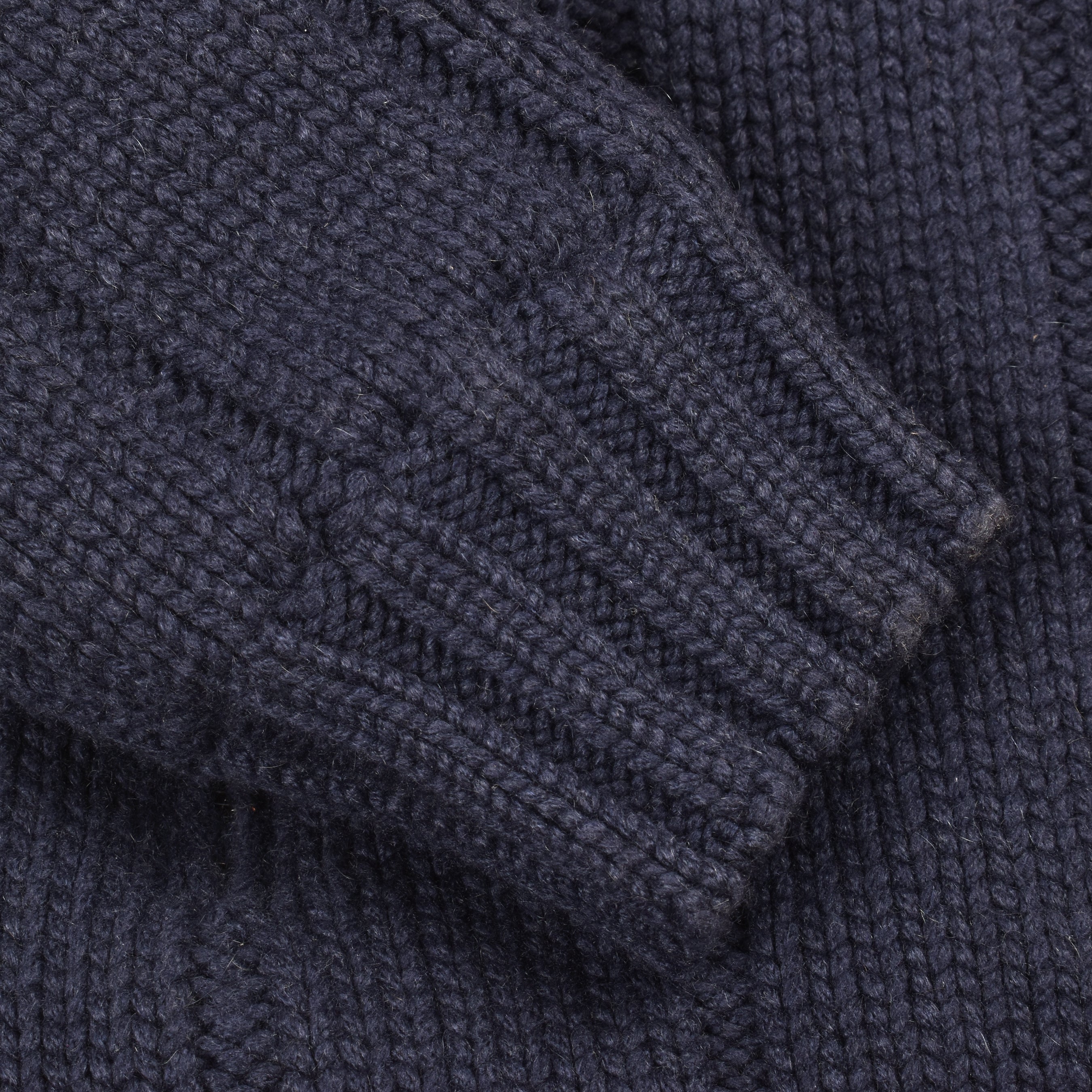 BRUNELLO CUCINELLI MEN'S NAVY WOOL ZIP KNIT JACKET