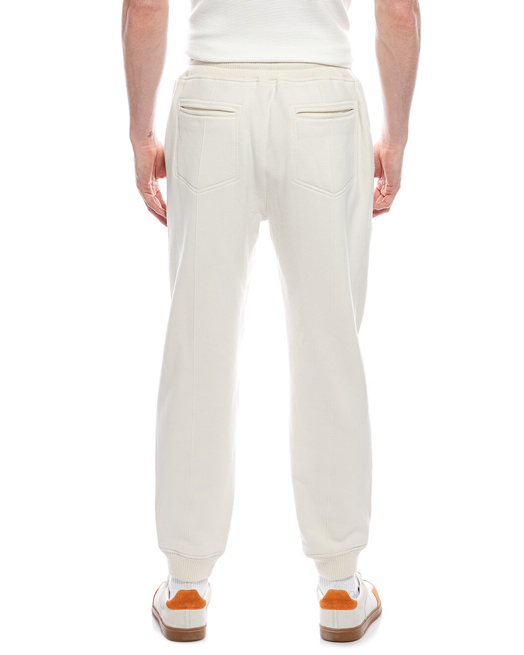 BRUNELLO CUCINELLI MEN'S CREAM COTTON JOGGER TROUSERS