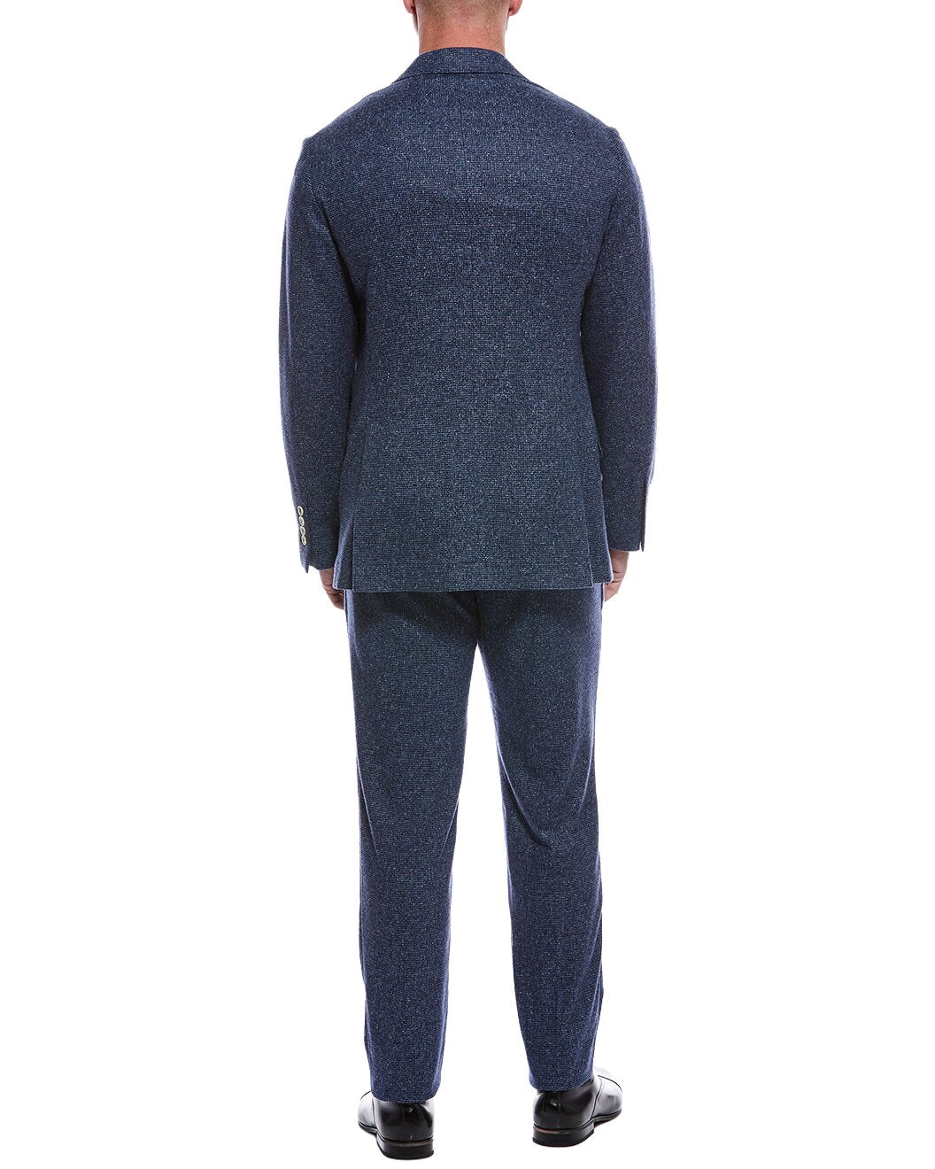 BRUNELLO CUCINELLI MEN'S BLUE SILK WOOL TAILORED SUIT