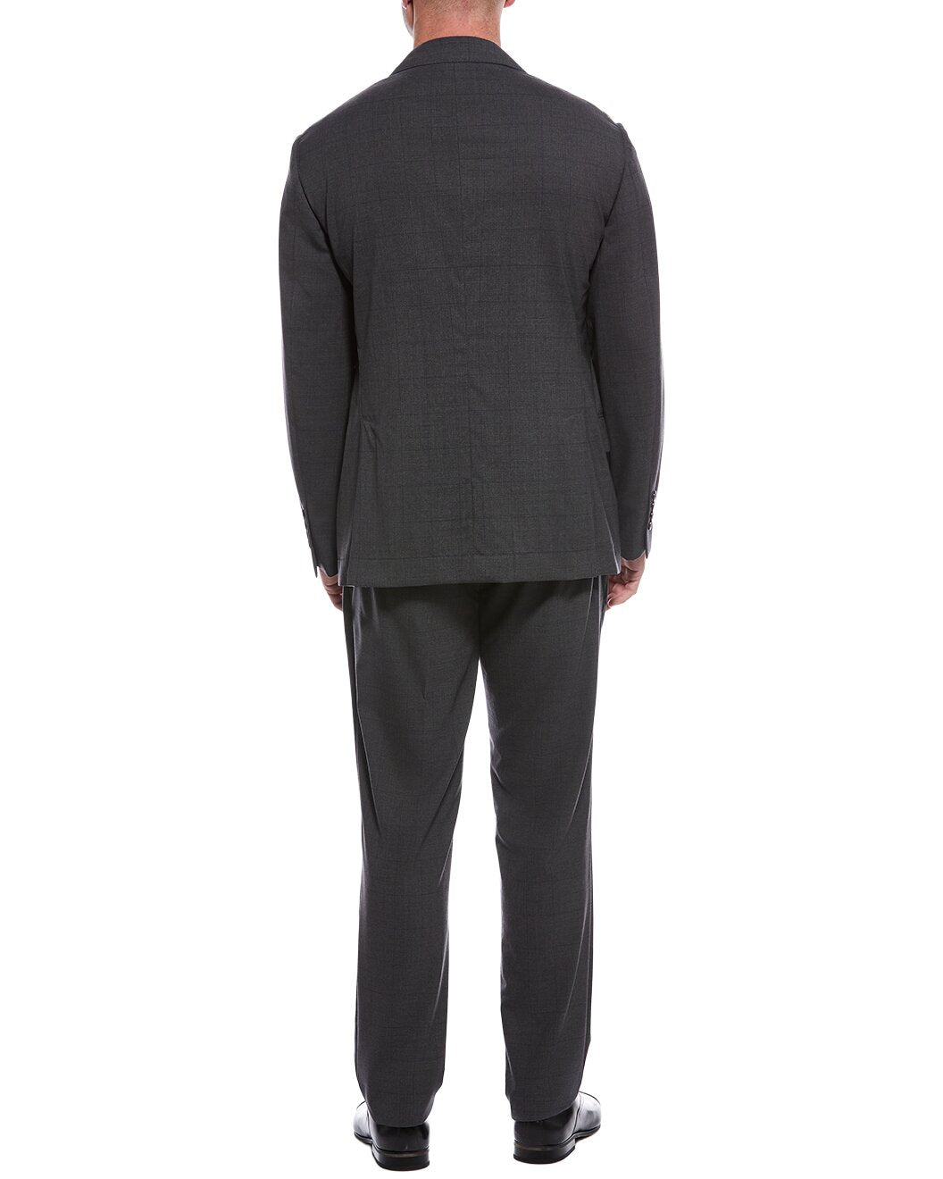 BRUNELLO CUCINELLI MEN'S DARK GREY WOOL BLAZER