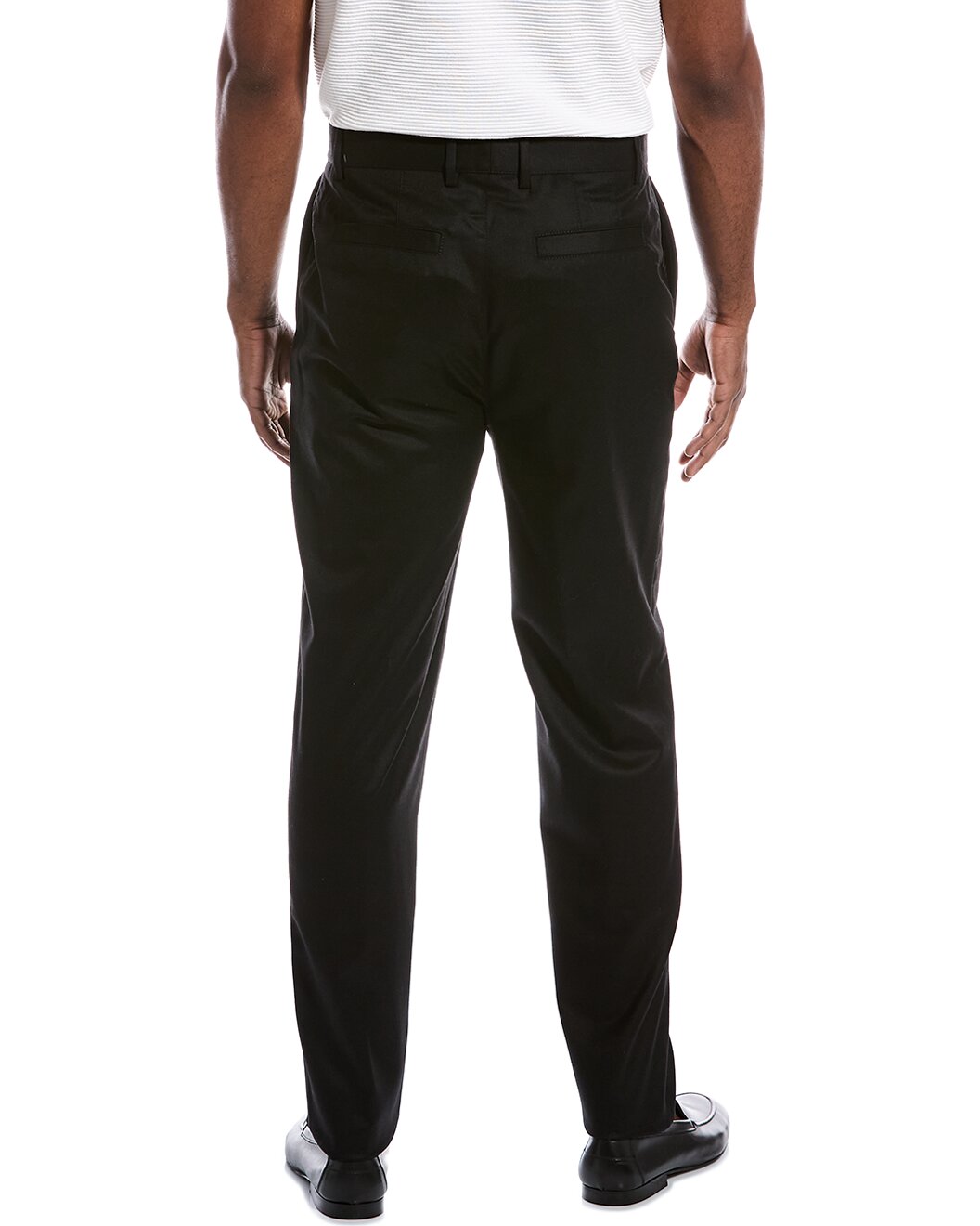 BRUNELLO CUCINELLI MEN'S BLACK WOOL TAILORED TROUSERS
