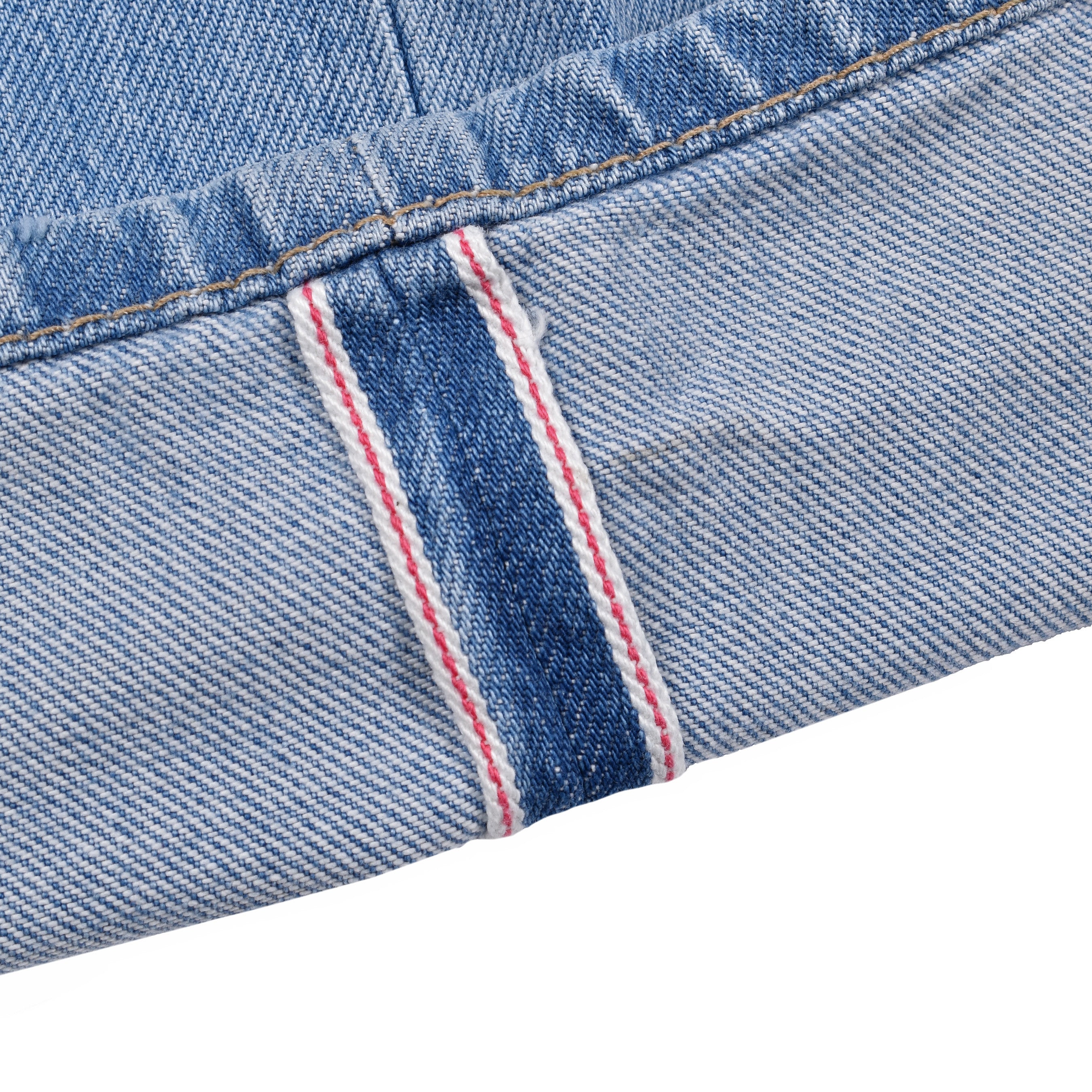 BRUNELLO CUCINELLI MEN'S 100% COTTON DISTRESSED 5 POCKET SELVEDGE DENIM JEANS